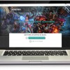 laptop with custom website design